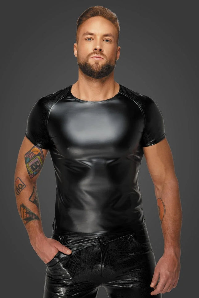 Herren T-Shirt H070 von Noir Handmade Alpha Collection - S / schwarz - Herren-Shirt