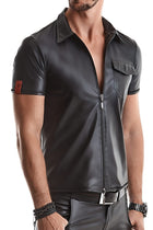 Herren T-Shirt RMEmilio001 schwarz von Regnes Fetish Planet Red Mark 2 - S / Black - Herren-Shirt