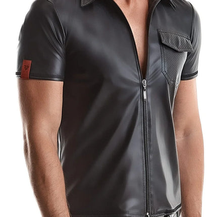 Herren T-Shirt RMEmilio001 schwarz von Regnes Fetish Planet Red Mark 2 - S / Black - Herren-Shirt