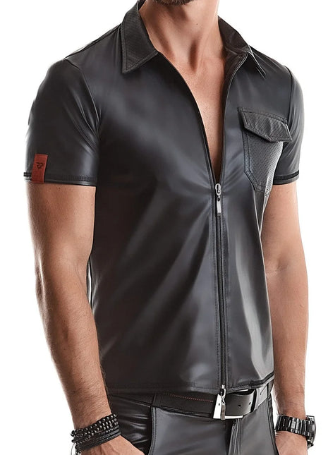 Herren T-Shirt RMEmilio001 schwarz von Regnes Fetish Planet Red Mark 2 - S / Black - Herren-Shirt