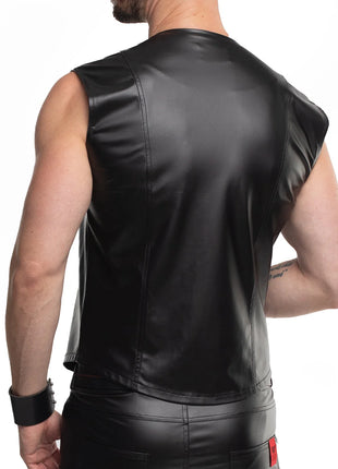 Herren Weste RMCamillo001 schwarz von Regnes Fetish Planet - Herren-Weste