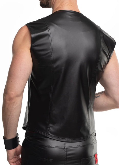 Herren Weste RMCamillo001 schwarz von Regnes Fetish Planet - Herren-Weste