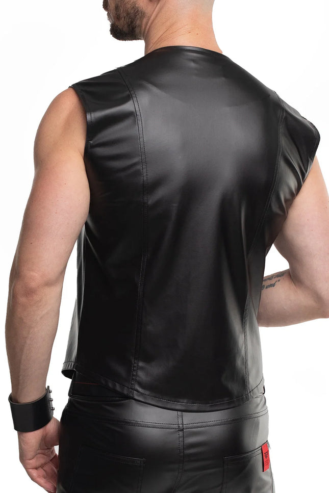 Herren Weste RMCamillo001 schwarz von Regnes Fetish Planet - Herren-Weste