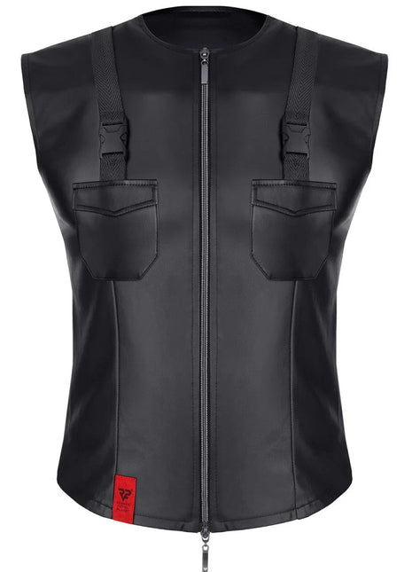 Herren Weste RMCamillo001 schwarz von Regnes Fetish Planet - S / Black - Herren-Weste