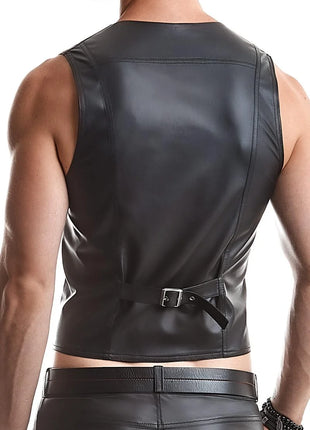 Herren Weste RMOliver001 schwarz von Regnes Fetish Planet - Herren-Weste