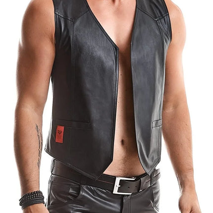 Herren Weste RMOliver001 schwarz von Regnes Fetish Planet - Herren-Weste