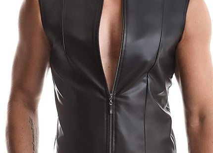 Herren Weste RMOttaviano001 schwarz von Regnes Fetish Planet - Herren-Weste