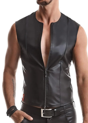 Herren Weste RMOttaviano001 schwarz von Regnes Fetish Planet - Herren-Weste