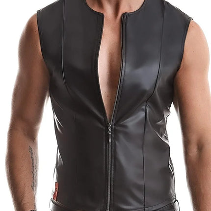 Herren Weste RMOttaviano001 schwarz von Regnes Fetish Planet - Herren-Weste