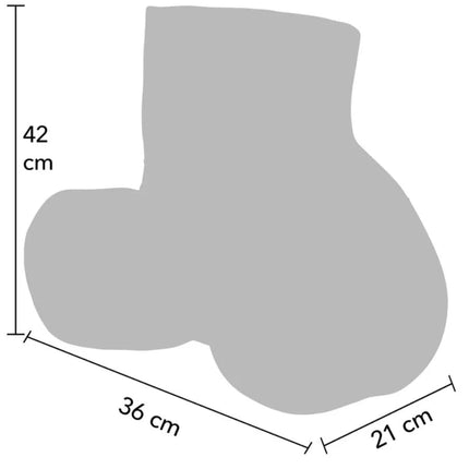 Graues plüsch fußförmiges kissen 42 cm hoch 36 cm breit im hidden desire big booty milking torso masturbrator 16 kg set