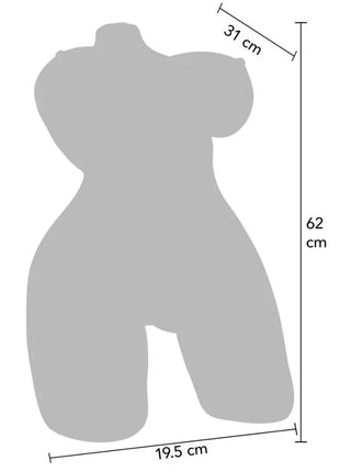 Graues stilisiertes bärenförmiges dekorationsobjekt 62 cm hoch 31 cm breit zum college babe torso masturbator weiblich 15 kg