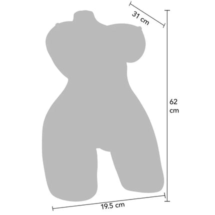Graues stilisiertes bärenförmiges dekorationsobjekt 62 cm hoch 31 cm breit zum college babe torso masturbator weiblich 15 kg