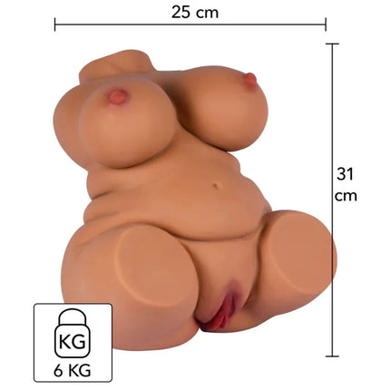 Realistischer, hautfarbener silikon-torso mit detaillierten anatomischen merkmalen und 6 kg gewicht für mastubation