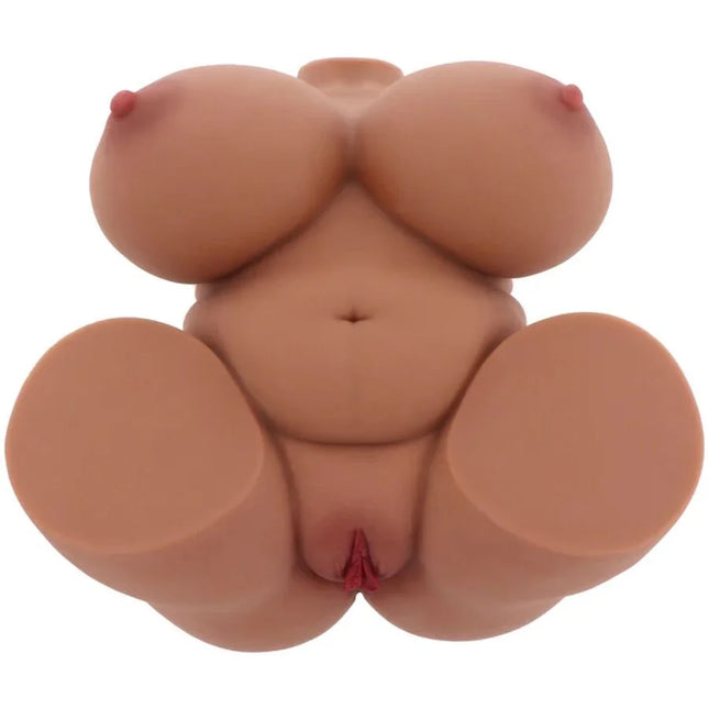 Tan silikon erwachsenen spielzeug mit realistischen anatomischen merkmalen und roten akzenten hidden desire curvy queen torso masturbator weiblich 6 kg