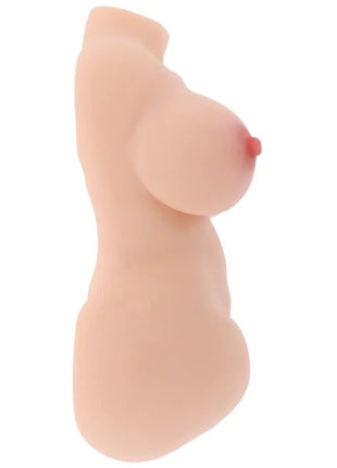 Realistisches silikon-brustform mit weicher pfirsichfarbener oberfläche und detailliertem rotem areola für hidden desire double d torso masturbator vagina und anal 5 kg