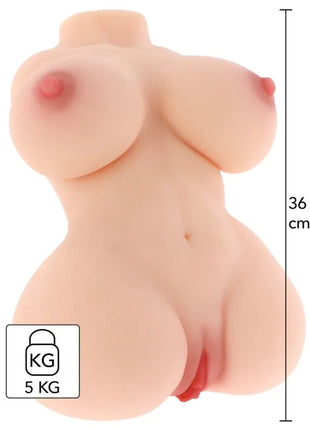 Hidden desire double d torsomasturbator vagina und anal 36 cm silikon weibliche form mit natürlicher hautfarbe
