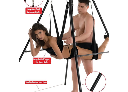 HIDDEN DESIRE – Extreme Lovers Sexschaukel mit freistehendem Gestell 180 cm - Sexschaukel