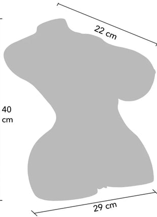 Graue silhouettierte frauensilhouette kissen 40 cm hoch 29 cm breit hidden desire horny milking torso masturbator 10 kg