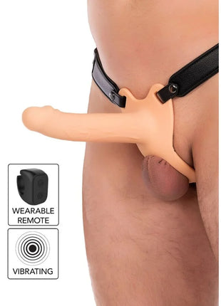 HIDDEN DESIRE - INFERNO VIBRIERENDER PENIS-SLEEVE ZUM AUFSCHNALLEN 18 CM