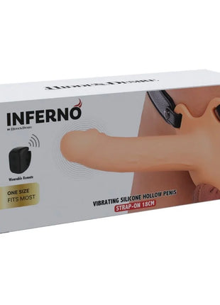 HIDDEN DESIRE - INFERNO VIBRIERENDER PENIS-SLEEVE ZUM AUFSCHNALLEN 18 CM