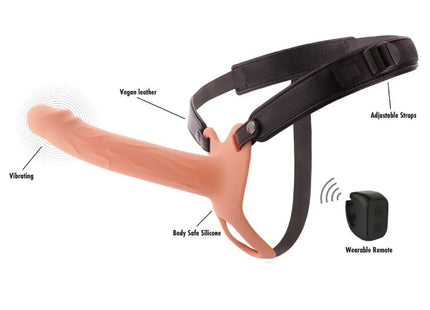 HIDDEN DESIRE - INFERNO VIBRIERENDER PENIS-SLEEVE ZUM AUFSCHNALLEN 20 CM