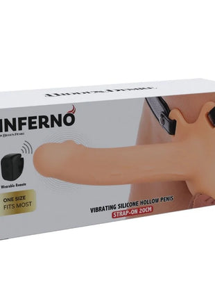 HIDDEN DESIRE - INFERNO VIBRIERENDER PENIS-SLEEVE ZUM AUFSCHNALLEN 20 CM