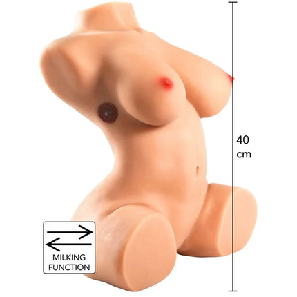 Hiddendesire milking mega torso weiblicher masturba tor 40 cm großer pfirsichtoner silikonkörper mit milchfunktion