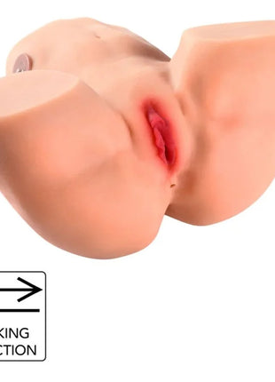 30 cm hoher pfirsichfarbener silikon milchbrustsimulator mit rotem interieur und milchfunktion hidden desire masturbator