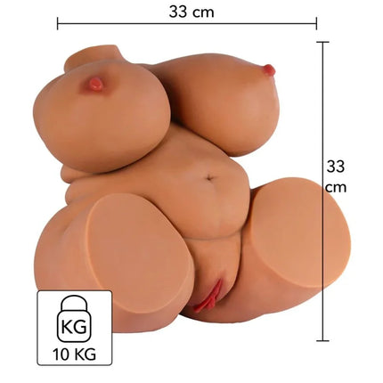 Tan silikon anatomisches modell einer weiblichen figur 33 cm groß 10 kg schwer als xl babe torso masturbator