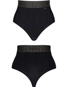 hoch geschnittener Panty CBEmily001 von Demoniq Cash Baby Collection - S / schwarz - Slip