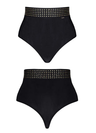 hoch geschnittener Panty CBEmily001 von Demoniq Cash Baby Collection - S / schwarz - Slip