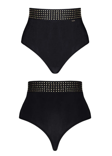 hoch geschnittener Panty CBEmily001 von Demoniq Cash Baby Collection - S / schwarz - Slip