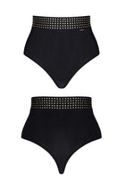 hoch geschnittener Panty CBEmily001 von Demoniq Cash Baby Collection - S / schwarz - Slip