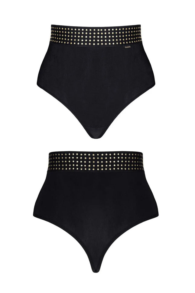 hoch geschnittener Panty CBEmily001 von Demoniq Cash Baby Collection - S / schwarz - Slip