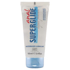 Weiße tube anal superglide flüssiges gleitmittel auf wasserbasis 100 ml hot flavor mit blau-roter markierung