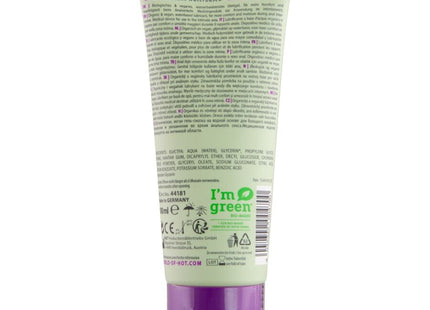 Lila getönte tube des bio gleitmittels i’m green auf wasserbasis anal superglide 100 ml für den analgebrauch