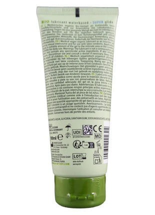 Grüne transluzente tube bio-schmiermittel auf wasserbasis 100 ml frei von tensiden