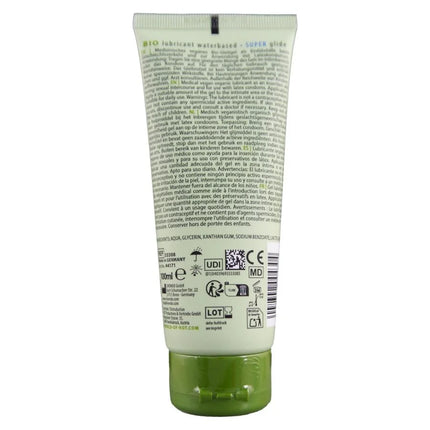 Grüne transluzente tube bio-schmiermittel auf wasserbasis 100 ml frei von tensiden