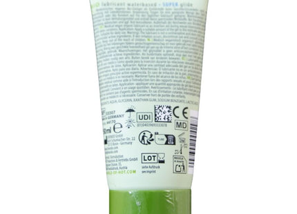 Transparenter grüner plastikschlauch mit passendem deckel, bio-schmiermittel auf wasserbasis 50 ml, lipidbasierte super gleitfunktion