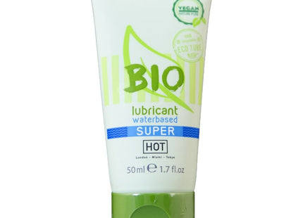 Weiße tube mit grünen akzenten und grünem deckel bio wasserbasierter hot lubricant 50 ml