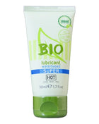 Weiße tube mit grünen akzenten und grünem deckel bio wasserbasierter hot lubricant 50 ml