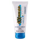 Weiße tube mit blauem verschluss und gelb-blauem schriftzug von hot extra gleitendes gleitmittel auf wasserbasis 100 ml