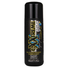 Schwarze zylindrische flasche hot silicongleitgel extra gleitend mit gold und blauer markierung 50 ml