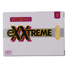 Weiße rechteckige exxtreme box mit lila und schwarzen elementen und muira puama kapsel für frauen 10 einheiten