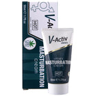 V-activ hot masturbationscreme mit cbd unisex 100ml in schwarzer und weißer tube mit goldakzenten