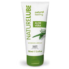 Weiß-grünes tube naturelube aloe vera gleitgel auf wasserbasis mit grünem deckel 100 ml