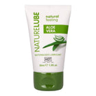 Weißes tube hot naturelube wasserbasiertes gleitgel mit aloe vera und grünem deckel 30 ml