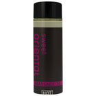 Ein schwarzes, glänzendes fläschchen mit pinkem sweet oriental massageöl text für orientalisches Massageöl süß 100 ml