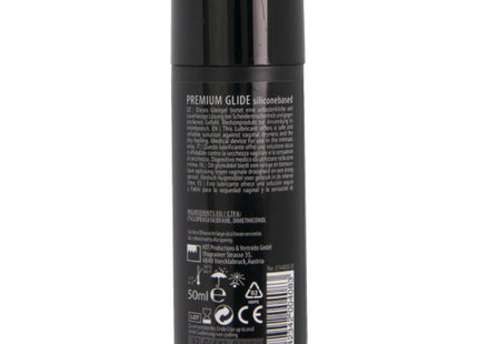 Schwarze zylindrische flasche mit hochwertigem silikonbasierendem gleitmittel hot premium silikon gleitgel 50 ml