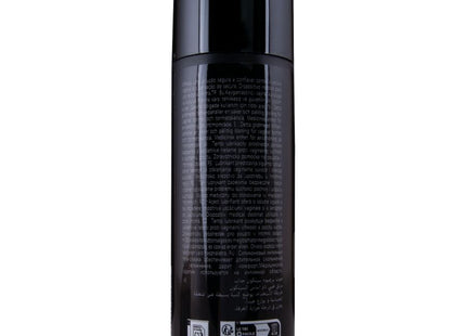 Schwarze zylindrische flasche mit glänzender oberfläche und weißem text für hot premium silikon gleitmittel auf silikonbasis 200 ml
